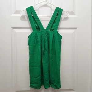 Alice + Olivia Green Silk Top